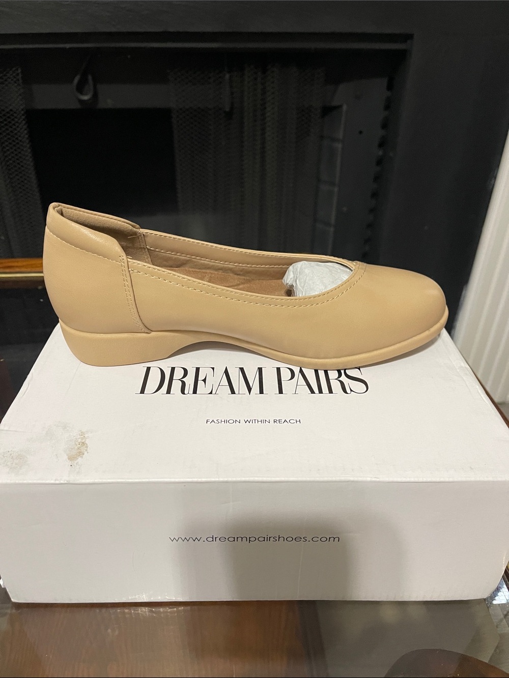 Dream Pairs Nude/Tan Slip-On Comfort Flats